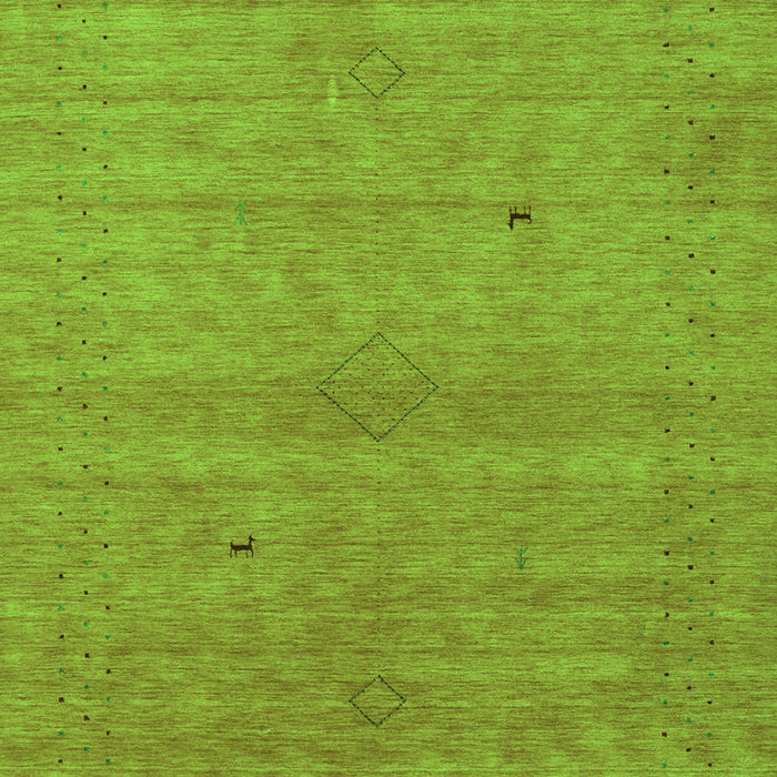 Abstract Green Contemporary Rug, con2315grn