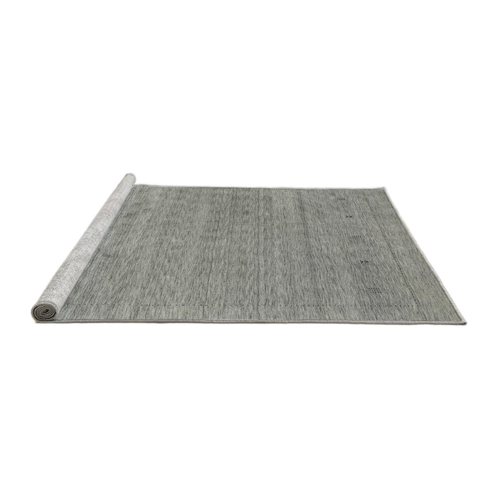 Serging Thickness of Machine Washable Contemporary Dark Gray Rug, wshcon2316