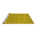 Sideview of Machine Washable Abstract Yellow Contemporary Rug, wshcon2316yw