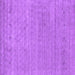 Square Machine Washable Abstract Purple Contemporary Area Rugs, wshcon2316pur