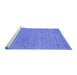 Sideview of Machine Washable Abstract Blue Contemporary Rug, wshcon2316blu