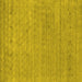 Square Abstract Yellow Contemporary Rug, con2316yw