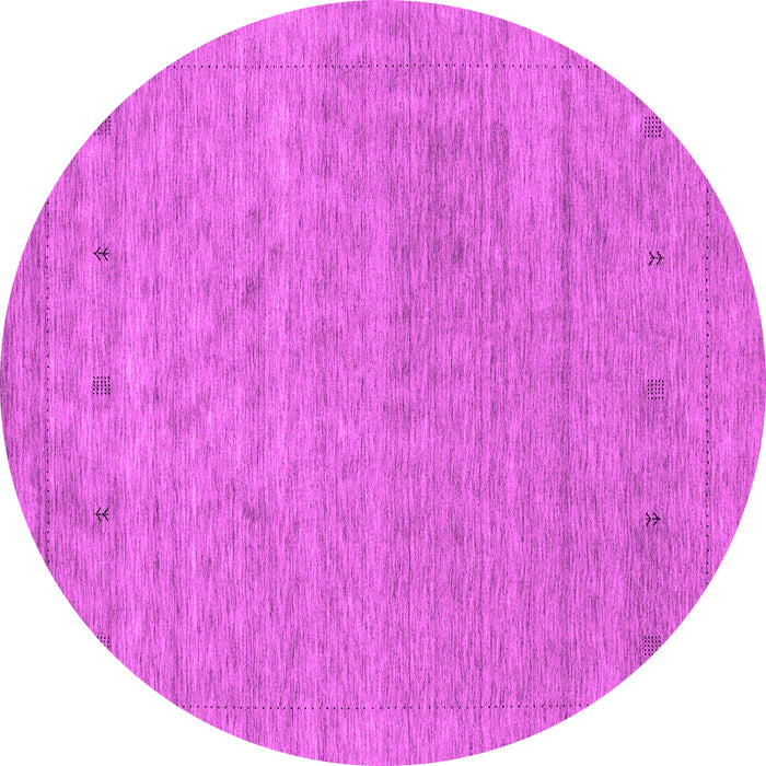 Round Machine Washable Abstract Pink Contemporary Rug, wshcon2316pnk