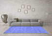 Machine Washable Abstract Blue Contemporary Rug in a Living Room, wshcon2316blu