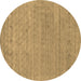 Round Machine Washable Abstract Brown Contemporary Rug, wshcon2316brn