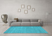 Machine Washable Abstract Light Blue Contemporary Rug in a Living Room, wshcon2316lblu