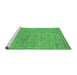 Sideview of Machine Washable Abstract Emerald Green Contemporary Area Rugs, wshcon2316emgrn