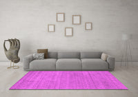 Machine Washable Abstract Pink Contemporary Rug, wshcon2316pnk