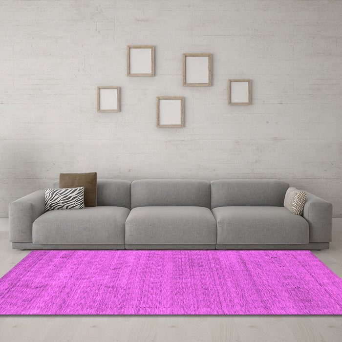 Machine Washable Abstract Pink Contemporary Rug in a Living Room, wshcon2316pnk