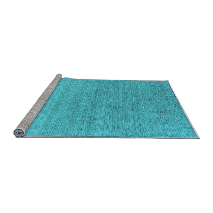 Sideview of Machine Washable Abstract Light Blue Contemporary Rug, wshcon2317lblu