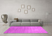 Machine Washable Abstract Pink Contemporary Rug in a Living Room, wshcon2317pnk