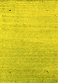 Abstract Yellow Contemporary Rug, con2318yw