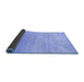 Sideview of Abstract Blue Contemporary Rug, con2318blu