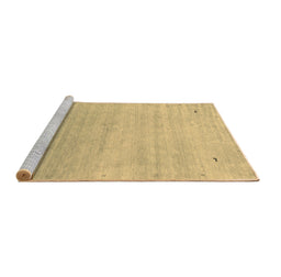 Sideview of Machine Washable Abstract Brown Contemporary Rug, wshcon2318brn