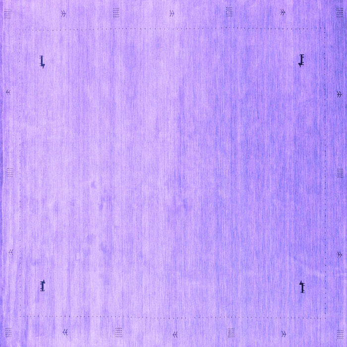 Square Machine Washable Abstract Purple Contemporary Area Rugs, wshcon2318pur