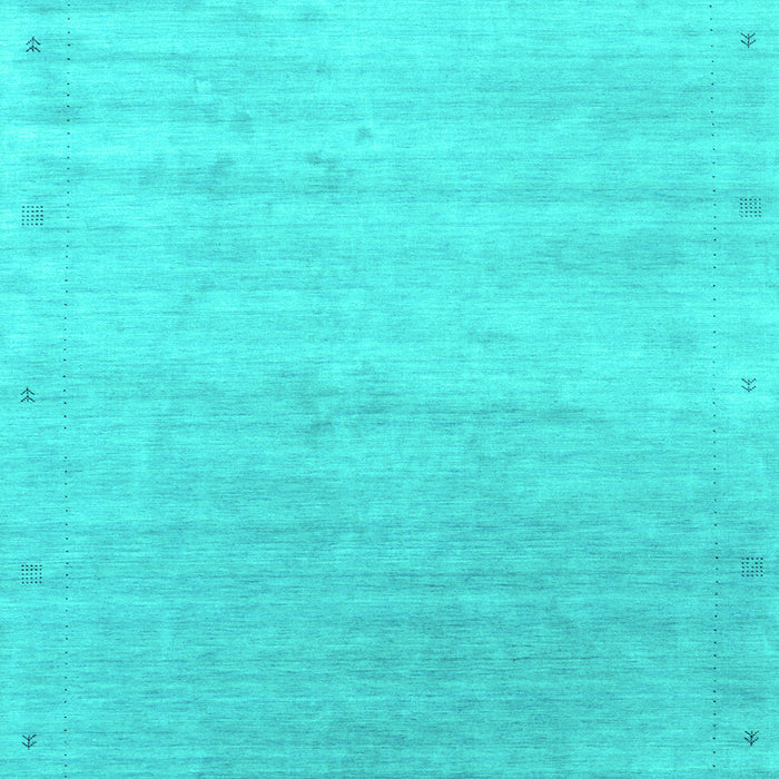 Machine Washable Abstract Turquoise Contemporary Area Rugs, wshcon2318turq