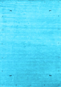 Abstract Light Blue Contemporary Rug, con2318lblu