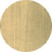 Round Abstract Brown Contemporary Rug, con2318brn