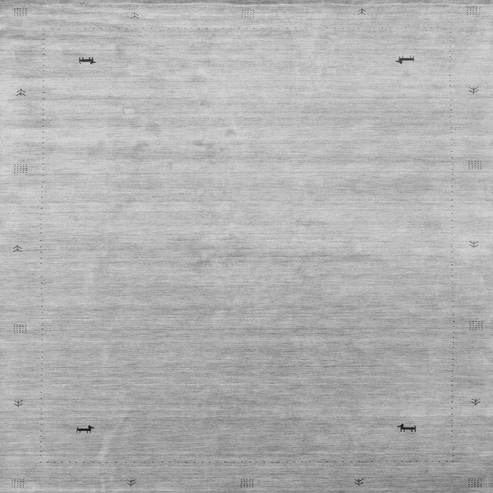 Round Machine Washable Abstract Gray Contemporary Rug, wshcon2318gry
