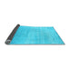 Sideview of Abstract Light Blue Contemporary Rug, con2318lblu