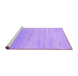 Sideview of Machine Washable Abstract Purple Contemporary Area Rugs, wshcon2318pur
