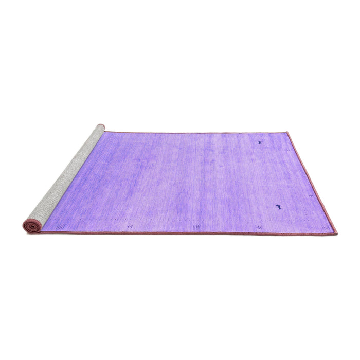 Sideview of Machine Washable Abstract Purple Contemporary Area Rugs, wshcon2318pur