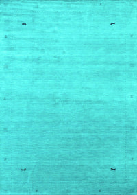 Abstract Turquoise Contemporary Rug, con2318turq