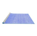 Sideview of Machine Washable Abstract Blue Contemporary Rug, wshcon2318blu