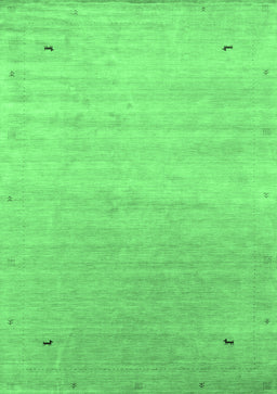 Abstract Emerald Green Contemporary Rug, con2318emgrn
