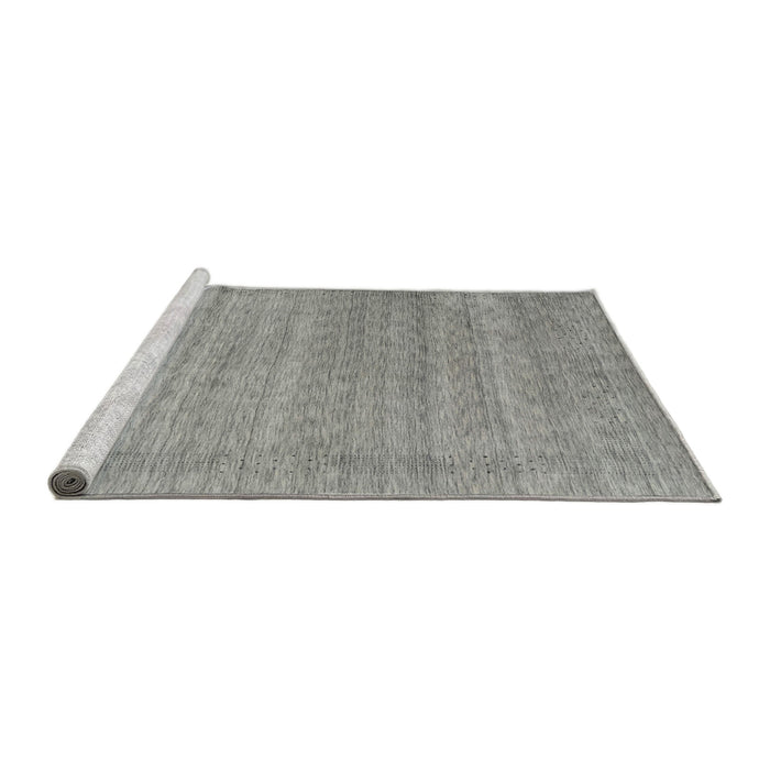 Serging Thickness of Machine Washable Contemporary Dark Gray Rug, wshcon2319