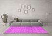 Machine Washable Abstract Pink Contemporary Rug in a Living Room, wshcon2319pnk