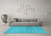 Machine Washable Abstract Light Blue Contemporary Rug in a Living Room, wshcon2319lblu