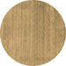 Round Abstract Brown Contemporary Rug, con2319brn