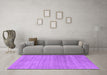 Machine Washable Abstract Purple Contemporary Area Rugs in a Living Room, wshcon2319pur