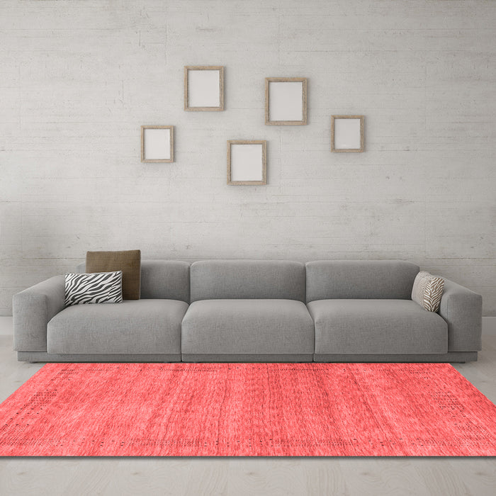 Contemporary Red Washable Rugs