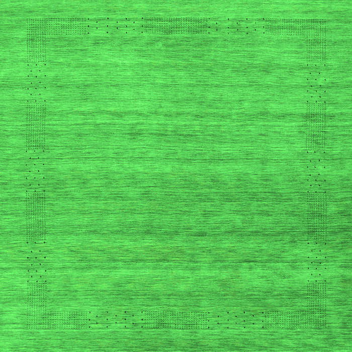 Serging Thickness of Abstract Green Contemporary Rug, con2319grn
