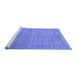 Sideview of Machine Washable Abstract Blue Contemporary Rug, wshcon2319blu