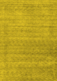 Abstract Yellow Contemporary Rug, con2319yw