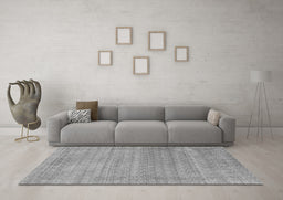 Machine Washable Abstract Gray Contemporary Rug in a Living Room,, wshcon2319gry