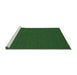 Sideview of Machine Washable Abstract Emerald Green Contemporary Area Rugs, wshcon231emgrn