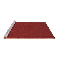 Sideview of Machine Washable Abstract Brown Contemporary Rug, wshcon231brn