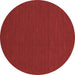 Round Abstract Brown Contemporary Rug, con231brn