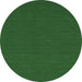 Round Machine Washable Abstract Emerald Green Contemporary Area Rugs, wshcon231emgrn