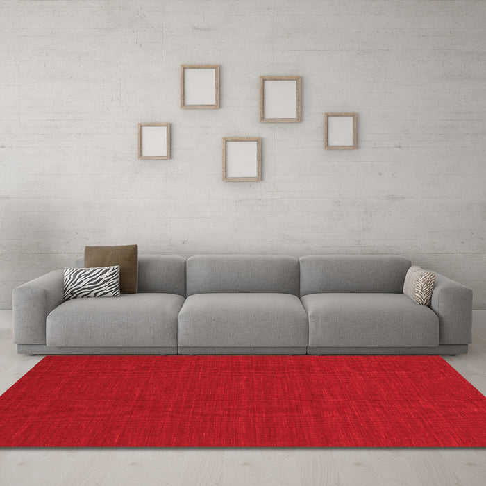 Contemporary Red Washable Rugs