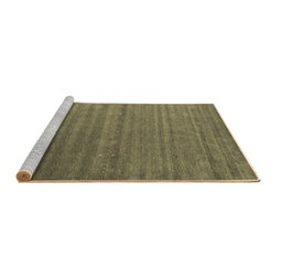 Sideview of Machine Washable Abstract Brown Contemporary Rug, wshcon2320brn