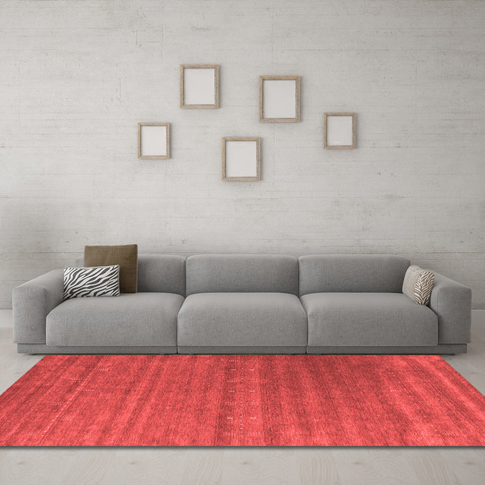 Contemporary Red Washable Rugs