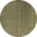 Round Abstract Brown Contemporary Rug, con2320brn