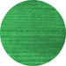 Machine Washable Abstract Green Contemporary Area Rugs, wshcon2320grn