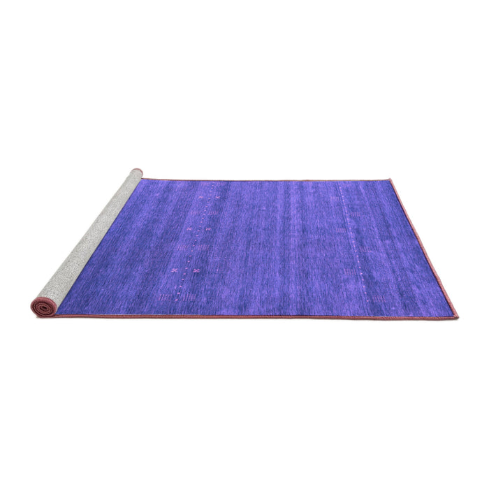 Sideview of Machine Washable Abstract Purple Contemporary Area Rugs, wshcon2320pur