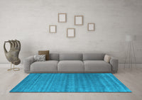 Machine Washable Abstract Light Blue Contemporary Rug, wshcon2320lblu